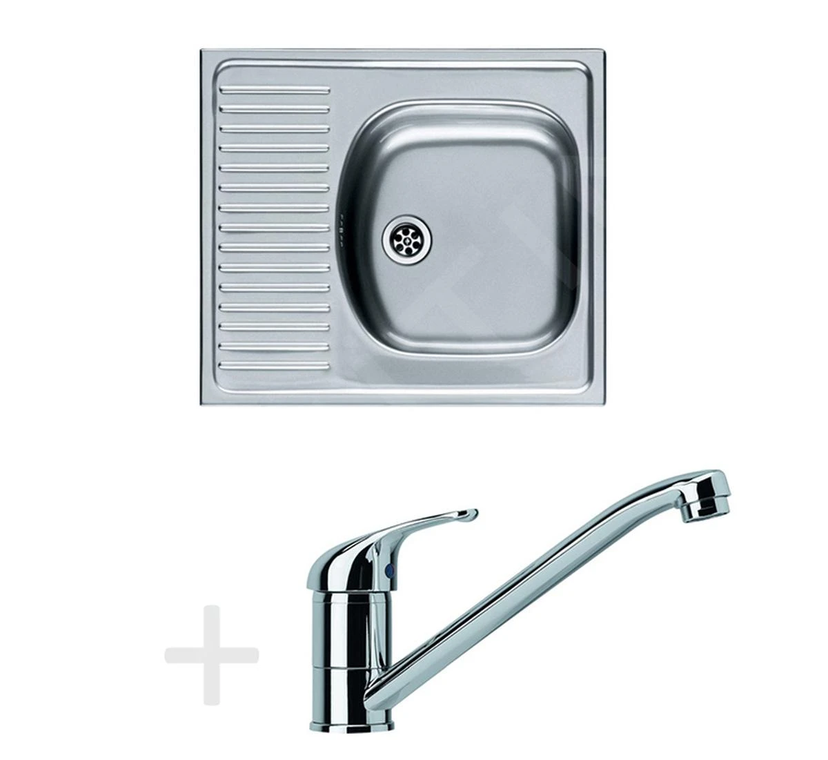 Franke Colonnes - Kit de cuisine N32, évier en inox ETN 611-58 + robinet FB 250, chrome 101.0283.215