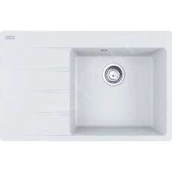 Franke Centro - Évier En Fragranite CNG 611-78 TL / 7, 780x500 Mm, Blanc-glace 114.0637.505