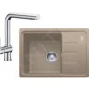 Franke Colonnes - Ensemble De Cuisine G116, évier En Fragranit BSG 611-62 Et Mitigeur Samoa, Cachemire / Chrome 114.0510.433
