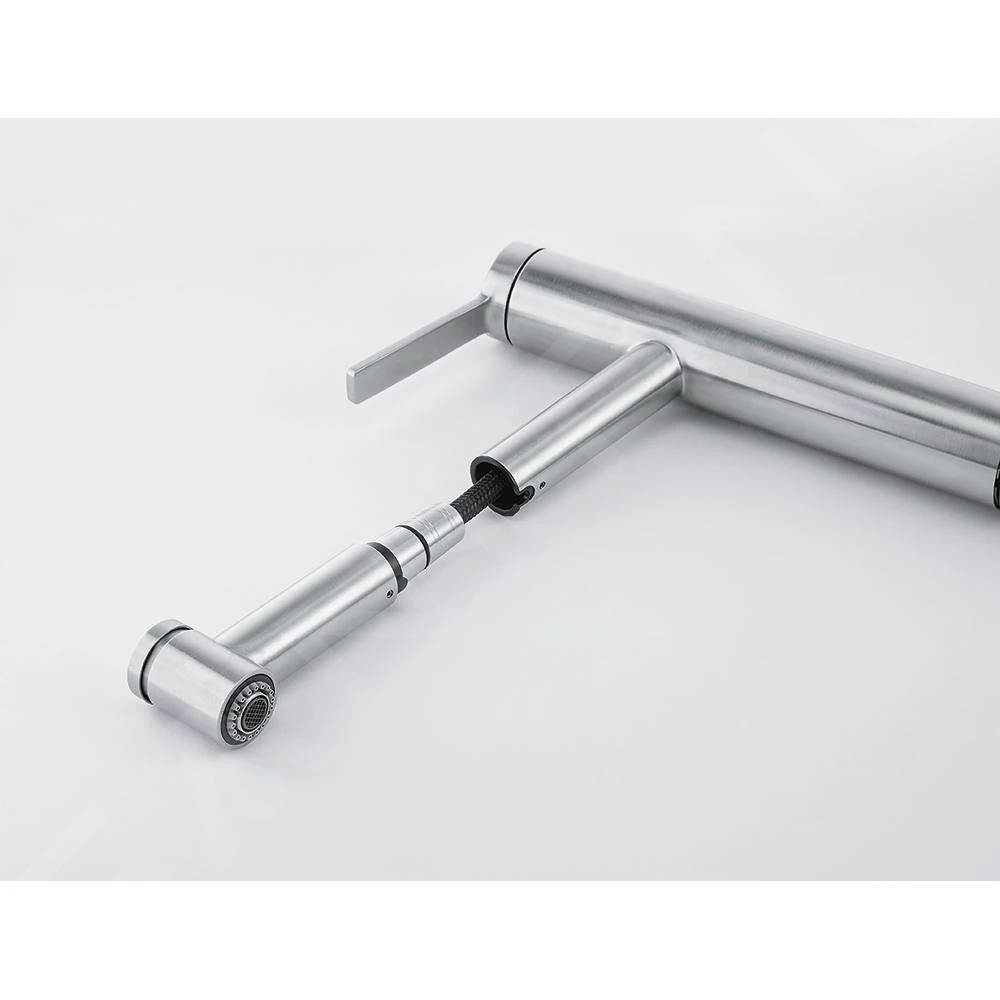 Franke Tango Neo - Mitigeur d'évier FG 6389.501 avec douchette extractible, inox 115.0596.389