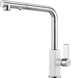 Franke Robinetterie - Mitigeur D&apos;évier FG 0392.094, Chrome/blanc Artic 115.0392.368
