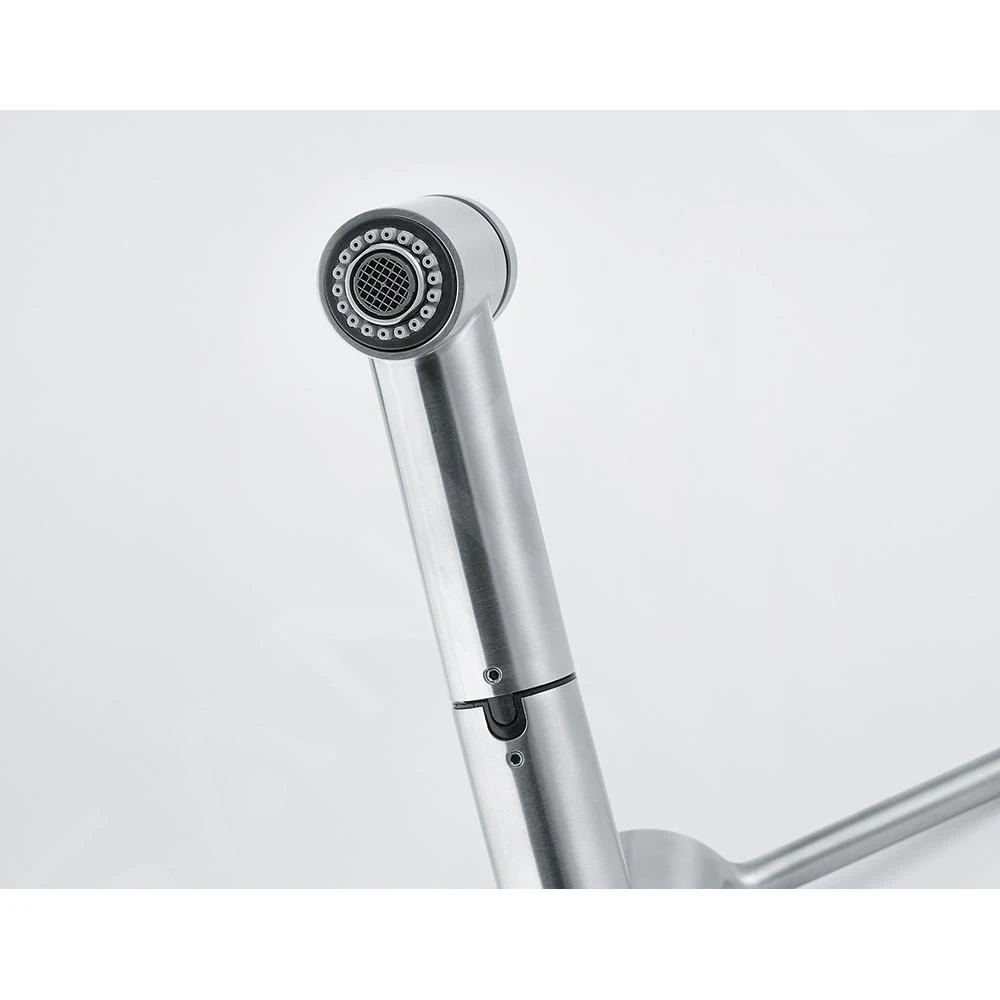 Franke Taros Neo - Mitigeur d'évier FC 6386.501 avec douchette extractible, inox 115.0596.386