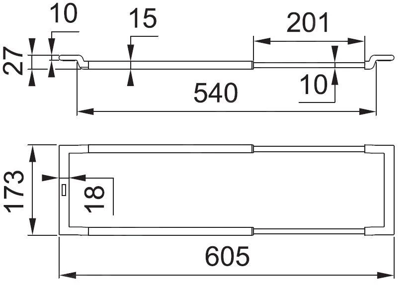 Franke Accessoires - ALL-IN Rail télescopique, plastique noir / inox 133.0655.059