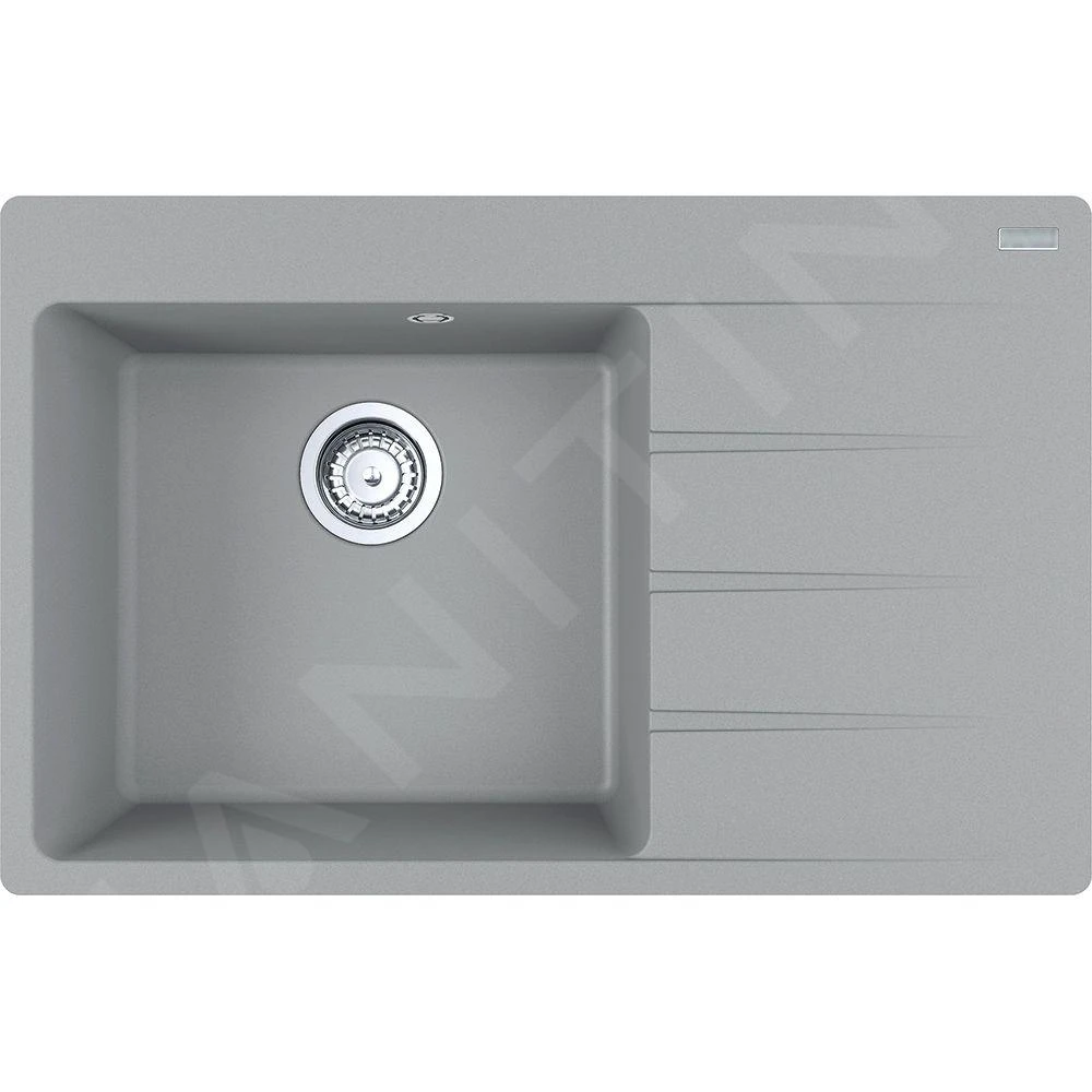 Franke Colonnes - Set G216, évier en fragranit CNG 611-78 TL / 2 et mitigeur Samoa, pierre grise / chrome 114.0650.797