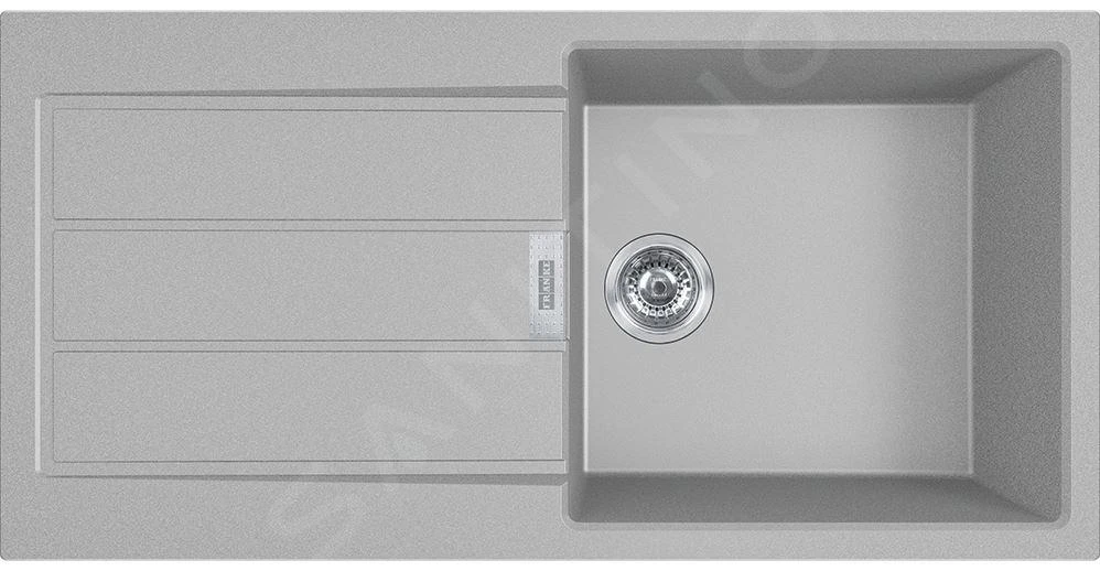 Franke Colonnes - Ensemble de cuisine T77, évier en tectonite S2D 611-100 et mitigeur FN 0147.031, gris / chrome 143.0650.603