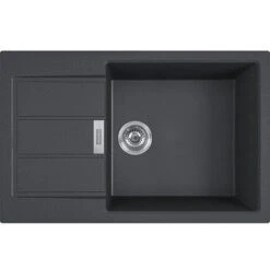 Franke SIRIUS - 2.0 S2D 611-78 Tectonite® Evier à Encastrer Avec Bac XL Noir