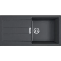 Evier à Encastrer FRANKE Sirius 2.0 S2D 611-100 - 1 Bac - Avec égouttoir - Tectonite - Noir