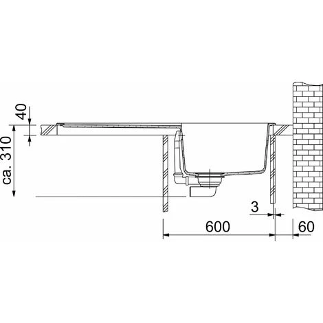 Franke Orion - OID 611 évier de cuisine à encastrer Tectonite® Blanc Artic