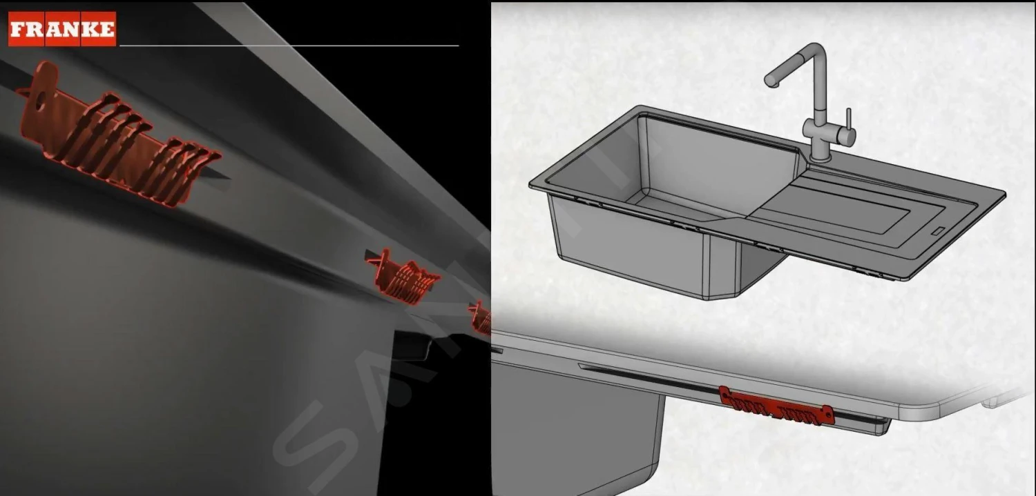 Franke Urban - Évier en fragranit UBG 611-86, 860x500 mm, cachemire 114.0582.824