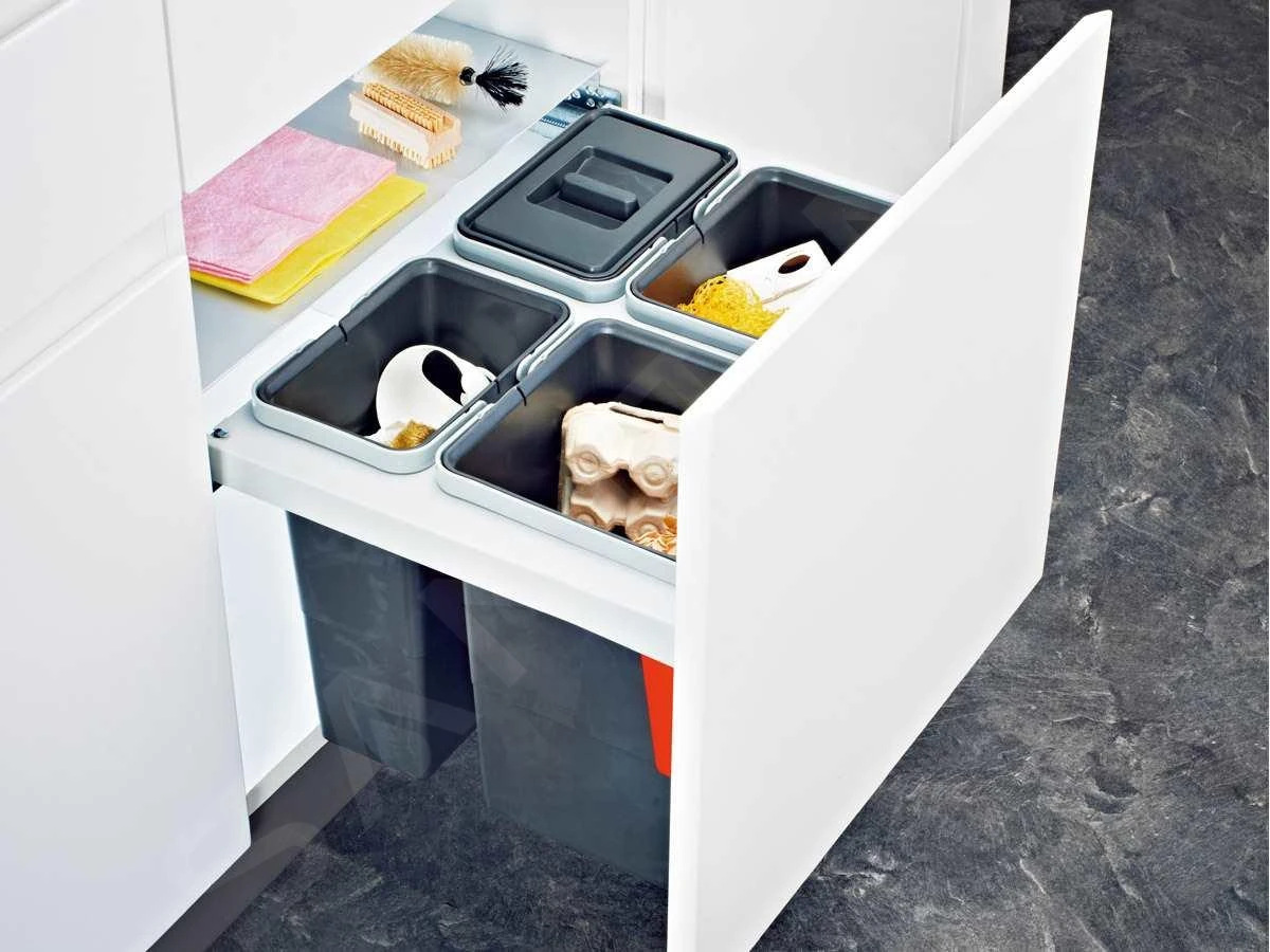 Franke Poubelle tri sélectif - Poubelle encastrée Garbo 60-4 121.0200.676