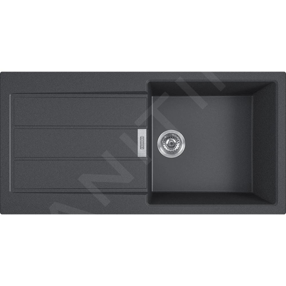 Franke Colonnes - Ensemble T77, évier en Tectonite S2D 611-100 et robinetterie FN 0147.031, noir/chrome 143.0616.932