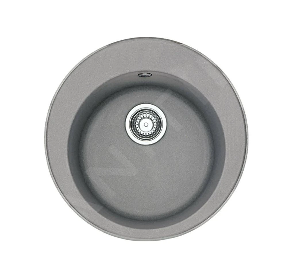 Franke Rondo - Évier en fragranit ROG 610, 510 mm, rond, pierre gris 114.0284.731