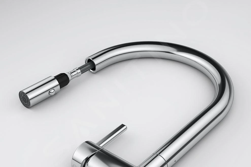 Franke Active New - Mitigeur d'évier FN 4090.902 avec douchette extractible, blanc mat 115.0653.405