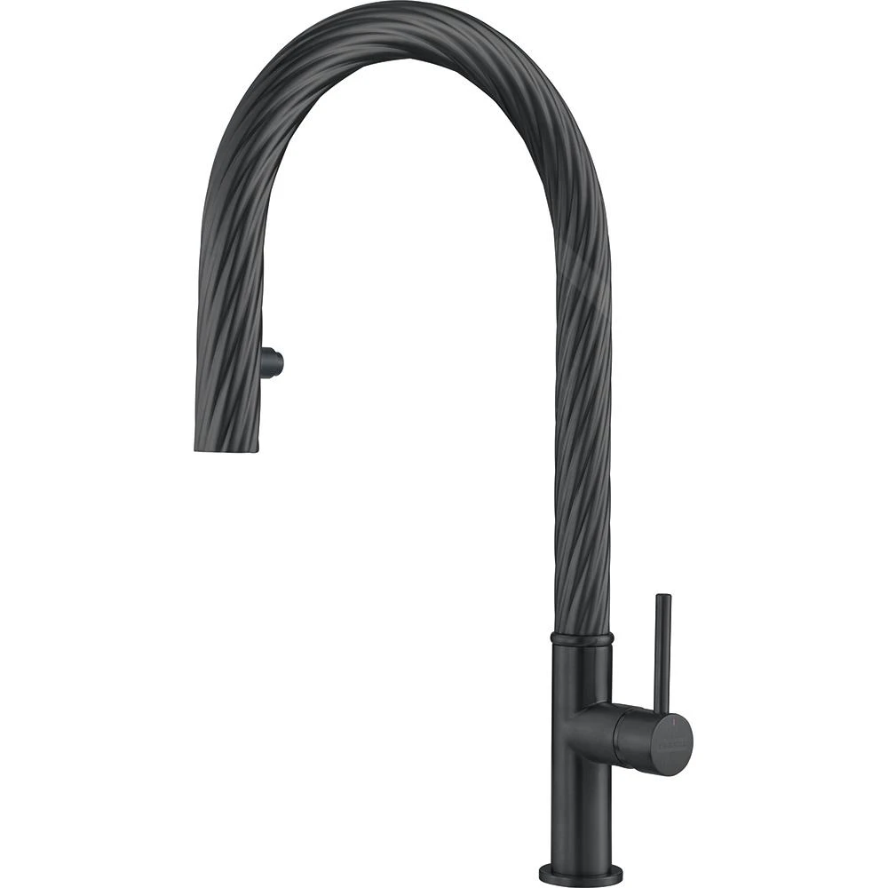 Franke Maris - Mitigeur d'évier FP 6698.901 avec douchette extractible, noir mat 115.0576.698