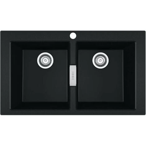 Franke Sirius 2.0 - Évier en tectonite S2D 620-86, 860x500 mm, noir 143.0637.161