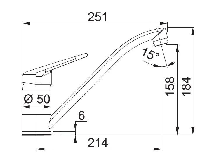 Franke Robinetterie - Mitigeur d'évier FC 9541.901, noir mat 115.0659.961
