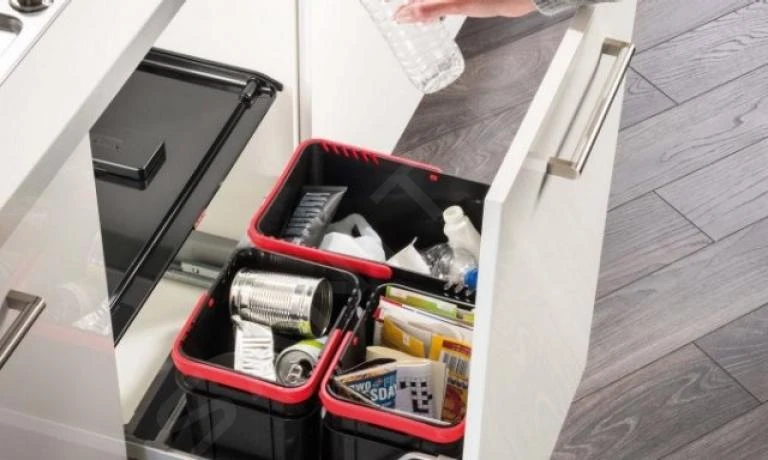 Franke Poubelle tri sélectif - Poubelle encastrable 300-45 Trio 121.0150.145