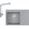 Franke Colonnes - Set G216, évier En Fragranit CNG 611-78 TL / 2 Et Mitigeur Samoa, Pierre Grise / Chrome 114.0650.797
