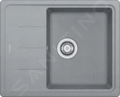 Franke Basis - Évier En Fragranit BFG 611-62, 620x500 Mm, Pierre Grise 114.0285.118