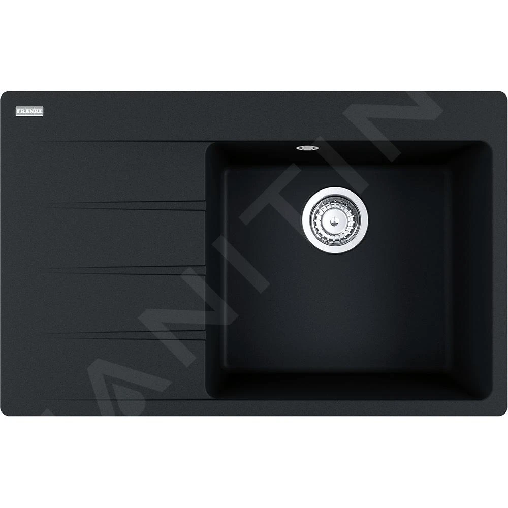 Franke Colonnes - Set G224, évier en fragranit CNG 611-78 TL / 7 et mitigeur Samoa, onyx / chrome 114.0650.801