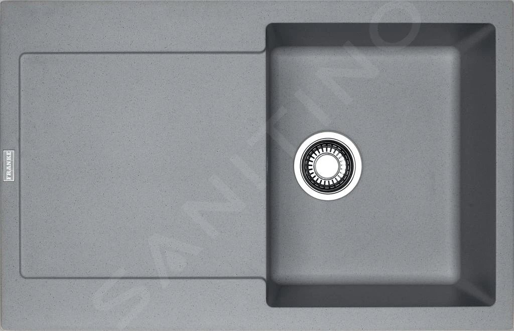 Franke Maris - Évier en fragranit MRG 611, 780x500 mm, pierre grise 114.0284.846