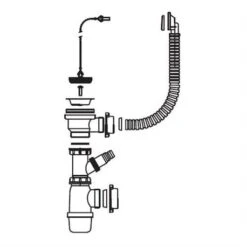 Franke Bonde Pour évier 1 Cuve Manuelle Sans Sortie Trop-plein Ø70 Mm 778898