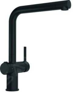 Franke Active - Mitigeur D&apos;évier FN 5350.901, Avec Commande De Vidage, Noir Mat 115.0669.768