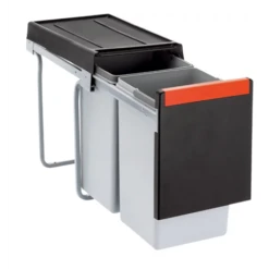 Franke Poubelle Sous évier Cube 30, 2 Bacs 15 + 15 Litres 015672