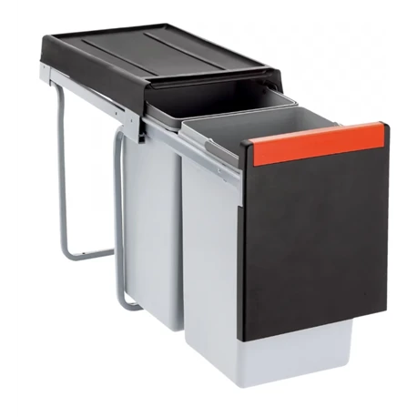 Poubelle sous évier Cube 30, 2 bacs 20 + 10 Litres 015689
