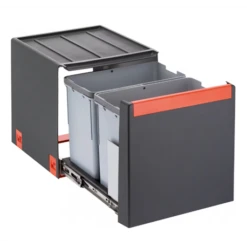 Franke Poubelle Sous évier Cube 40, 2 Bacs 14 + 14 Litres 015627