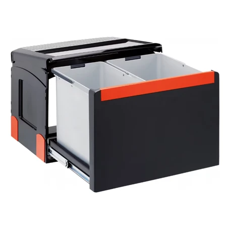 Poubelle sous évier Cube 50, 2 bacs 18 + 14 Litres 038183