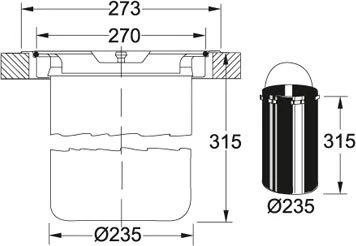 Franke KEA - Poubelle encastrée F 12, vert 134.0035.043