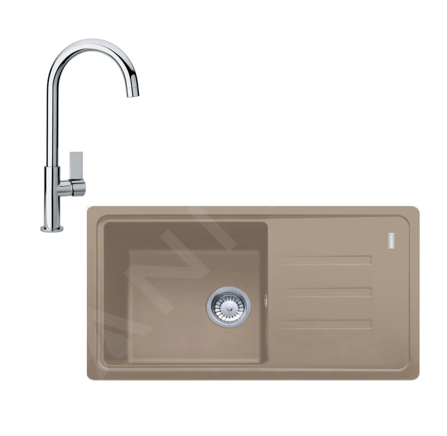 Franke Colonnes - Ensemble de cuisine G119, évier en fragranit BSG 611-78 / 39 et mitigeur FP 0408.031, cachemire / chrome 114.0510.437
