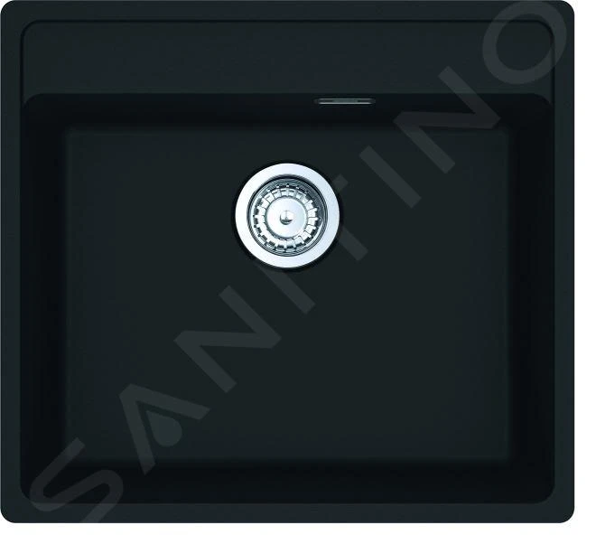 Franke Colonnes - Ensemble G244, évier en fragranit MRG 610-52 RTL et mitigeur FP 0408.031, noir mat / chrome 114.0675.673