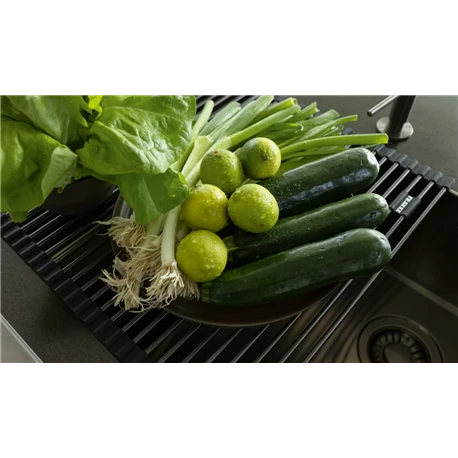 Egouttoir pour évier Rollmat déroulant Taille L Anthracite 083385