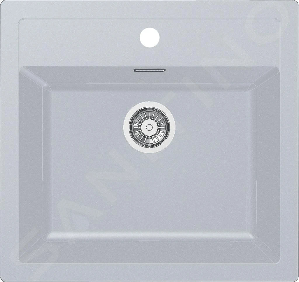 Franke Sirius - Évier en tectonite SID 610, 560x530 mm, blanc 114.0284.165
