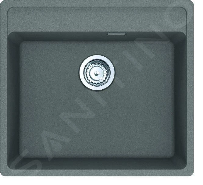 Franke Colonnes - Ensemble G244, évier en fragranit MRG 610-52 RTL et mitigeur FP 0408.031, gris pierre / chrome 114.0675.599