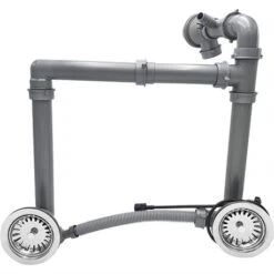 Franke Vidage Pour évier Automatique 2 Cuves Synthèse Ø90 Mm 605629